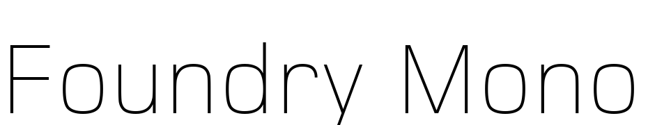 Foundry Monoline Ultra Light Font Download Free